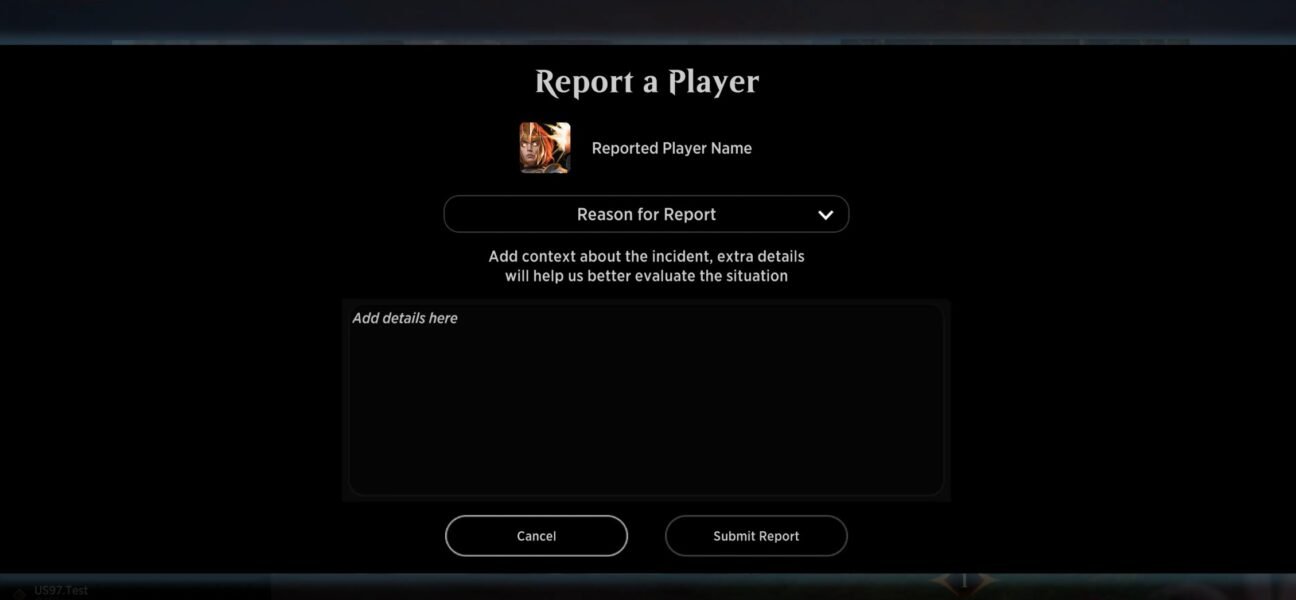 MTG Arena - Report a Player